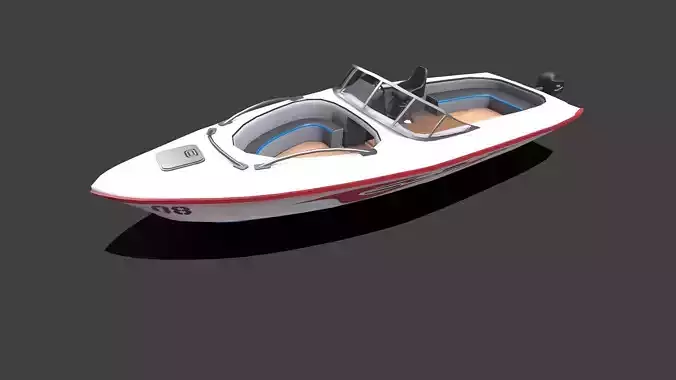 Speedboat Low-poly PBR
