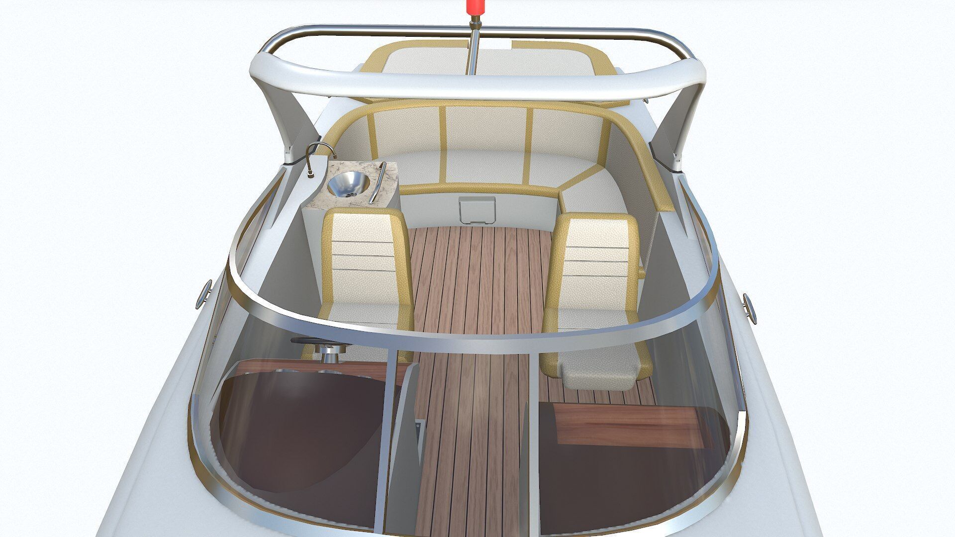 Speedboat 6 Low-poly PBR Low-poly 3D model_23