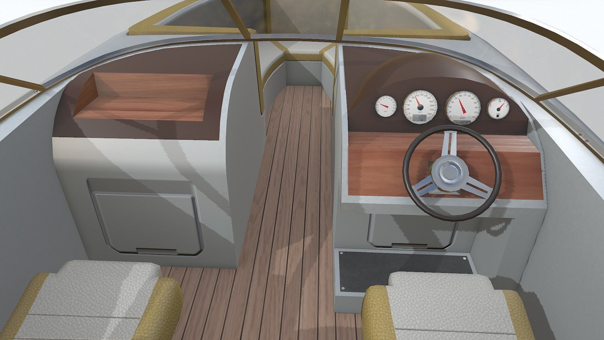 Speedboat 6 Low-poly PBR Low-poly 3D model_14