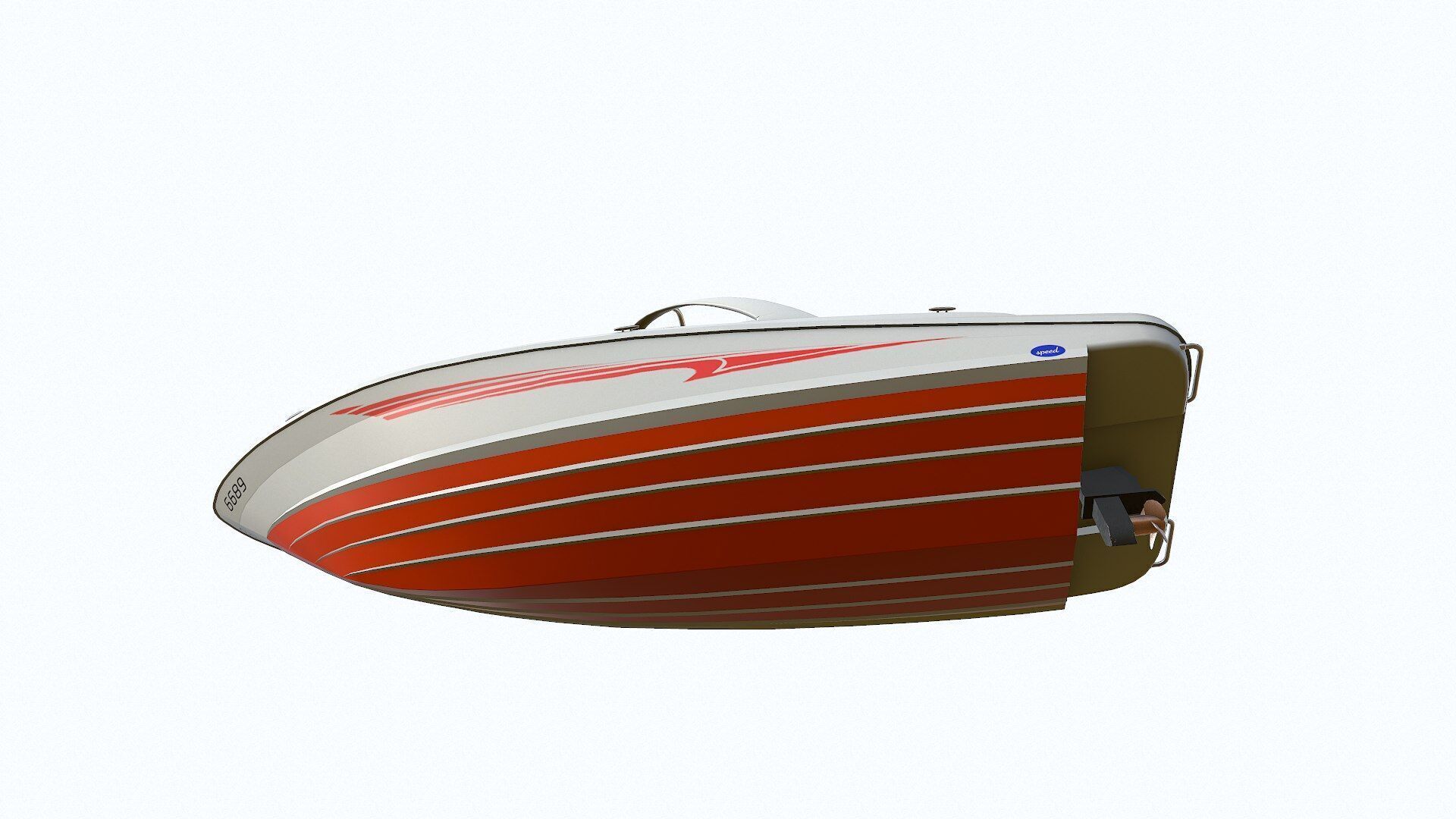 Speedboat 6 Low-poly PBR Low-poly 3D model_26