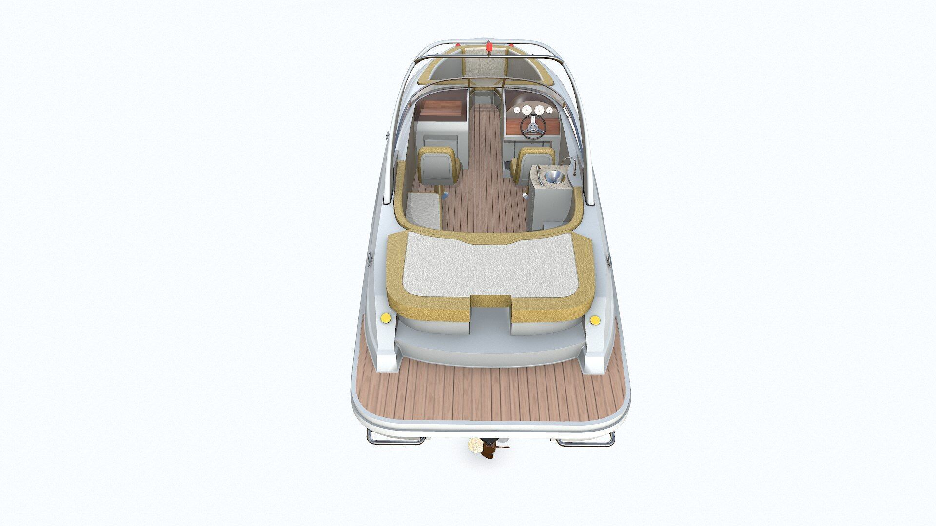 Speedboat 6 Low-poly PBR Low-poly 3D model_8