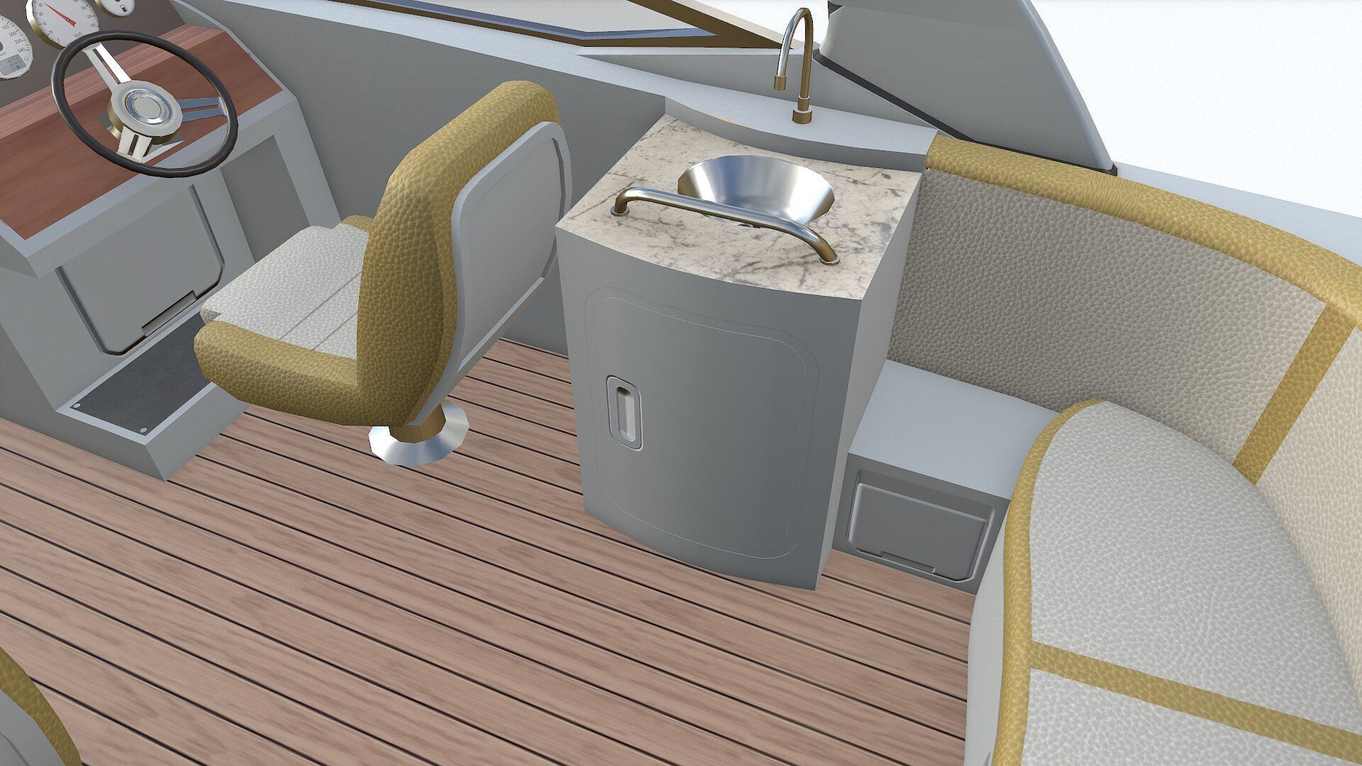 Speedboat 6 Low-poly PBR Low-poly 3D model_20