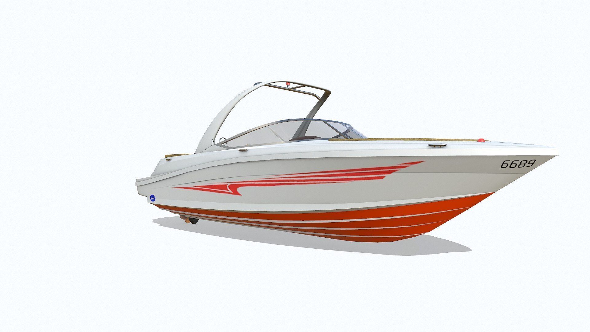 Speedboat 6 Low-poly PBR Low-poly 3D model_12