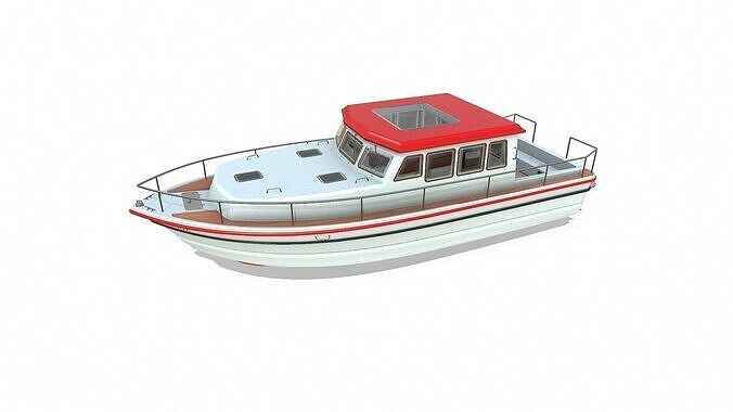 Small Fishing Boat Low-poly PBR Low-poly 3D model
