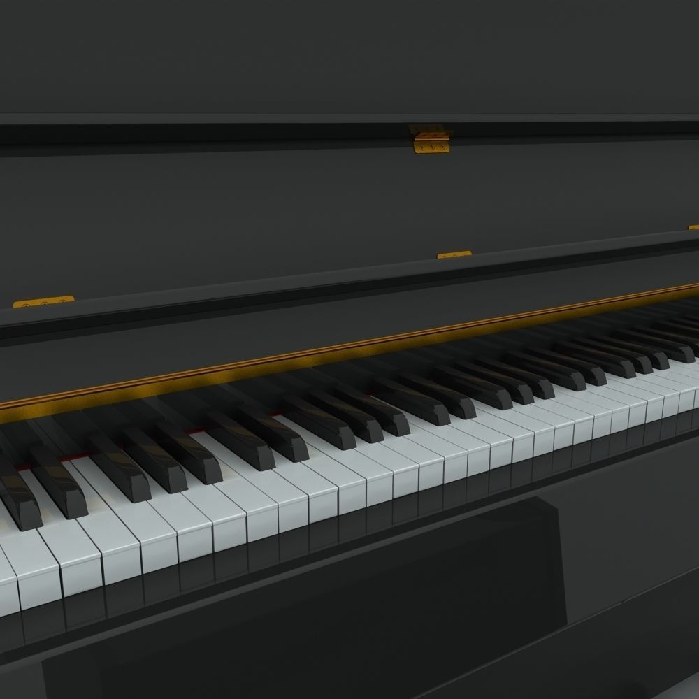Upright Piano 3D model_8