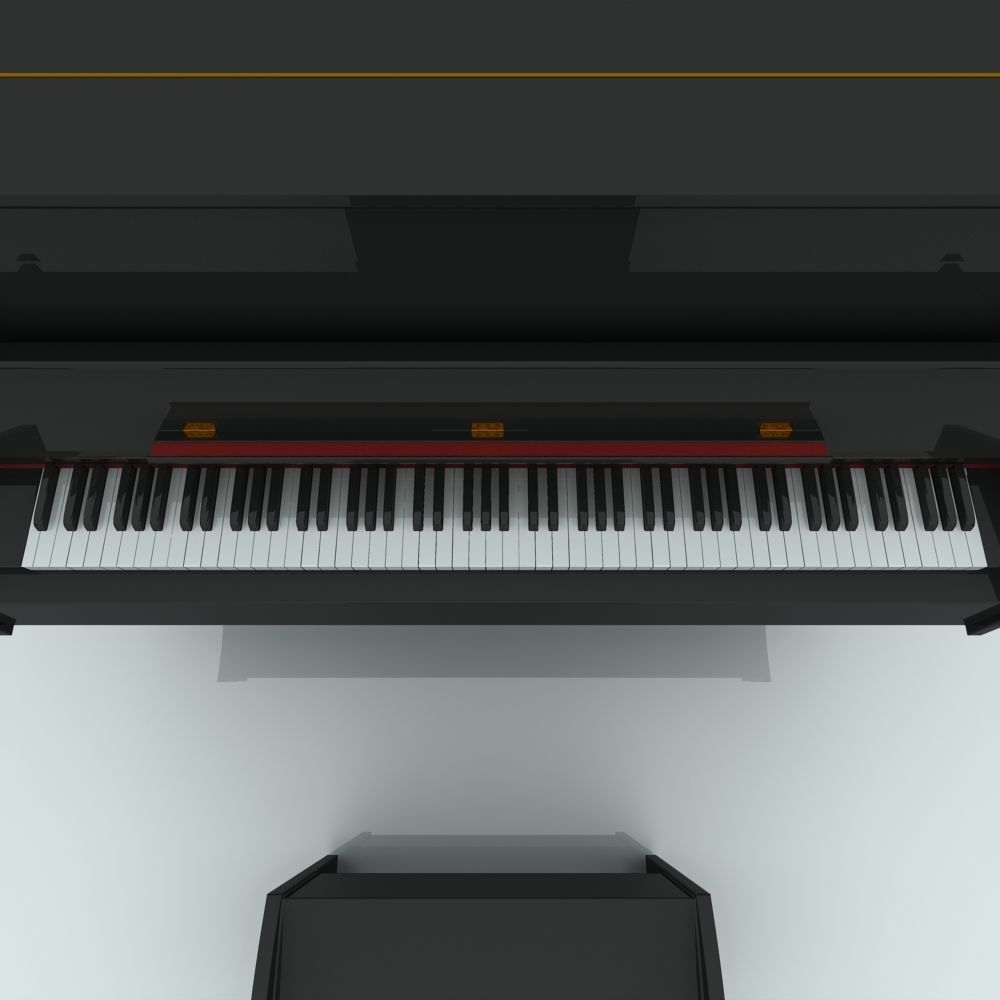 Upright Piano 3D model_7