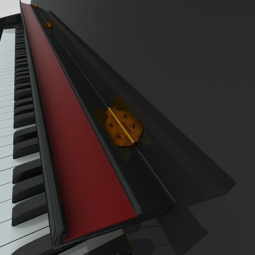 Upright Piano 3D model_2