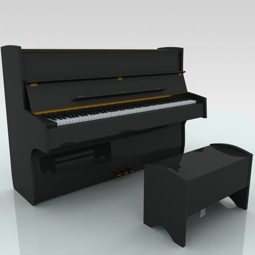 Upright Piano 3D model