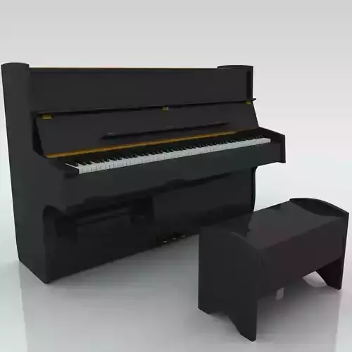 Upright Piano 3D model
