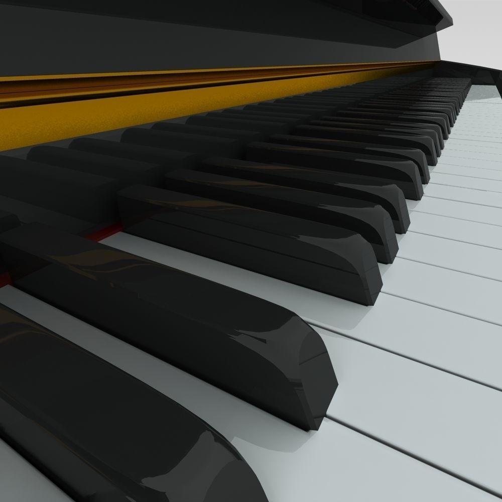 Upright Piano 3D model_3