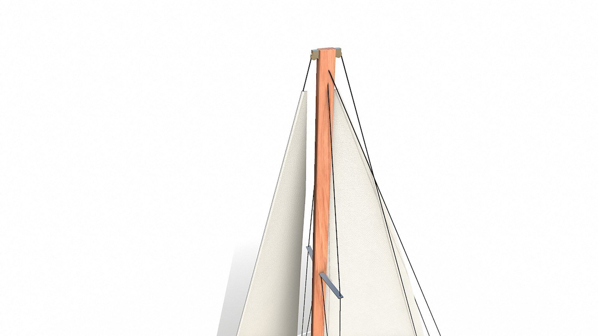 Sailing Yacht  Low-poly PBR Low-poly 3D model_22