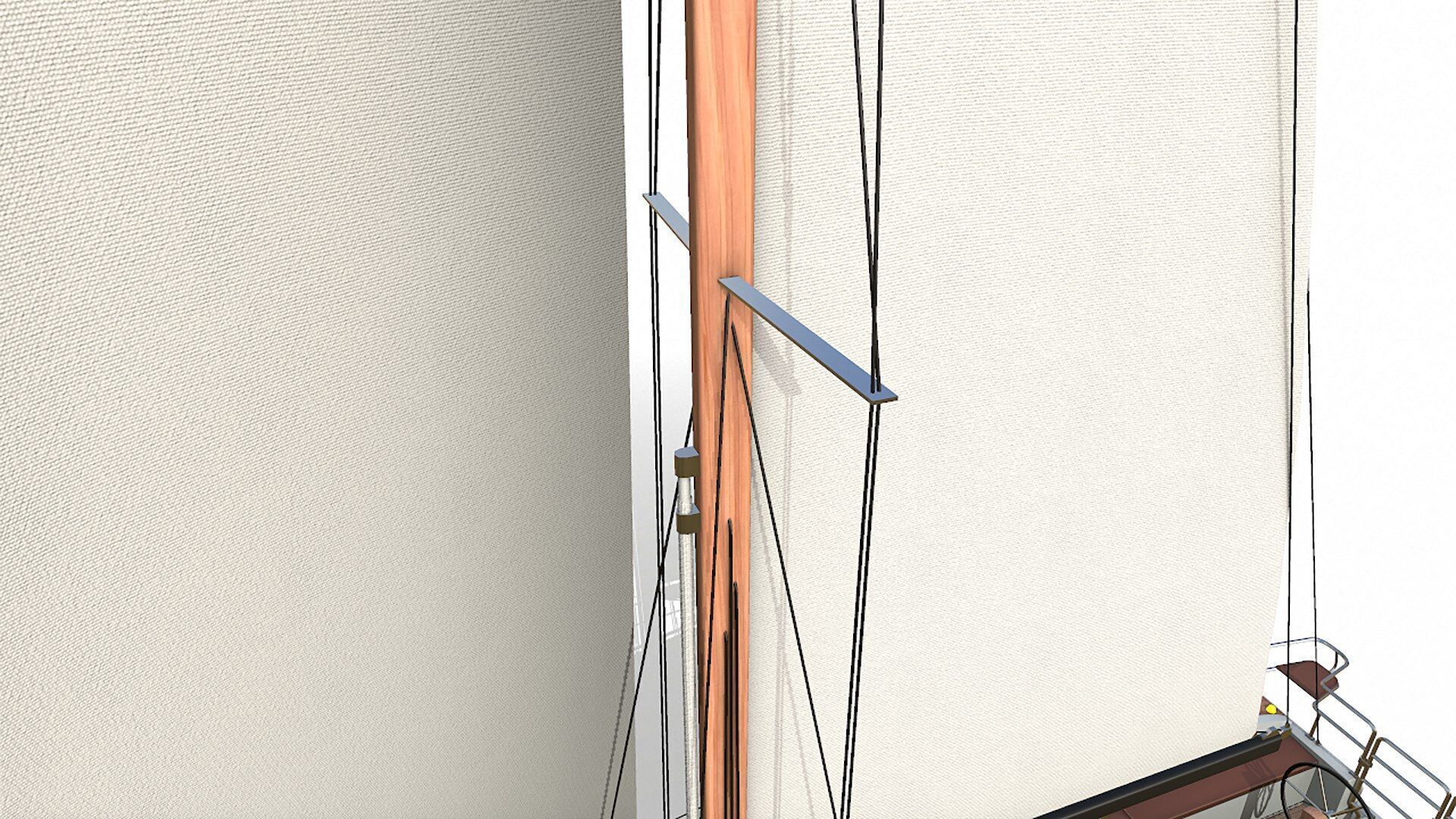 Sailing Yacht  Low-poly PBR Low-poly 3D model_21