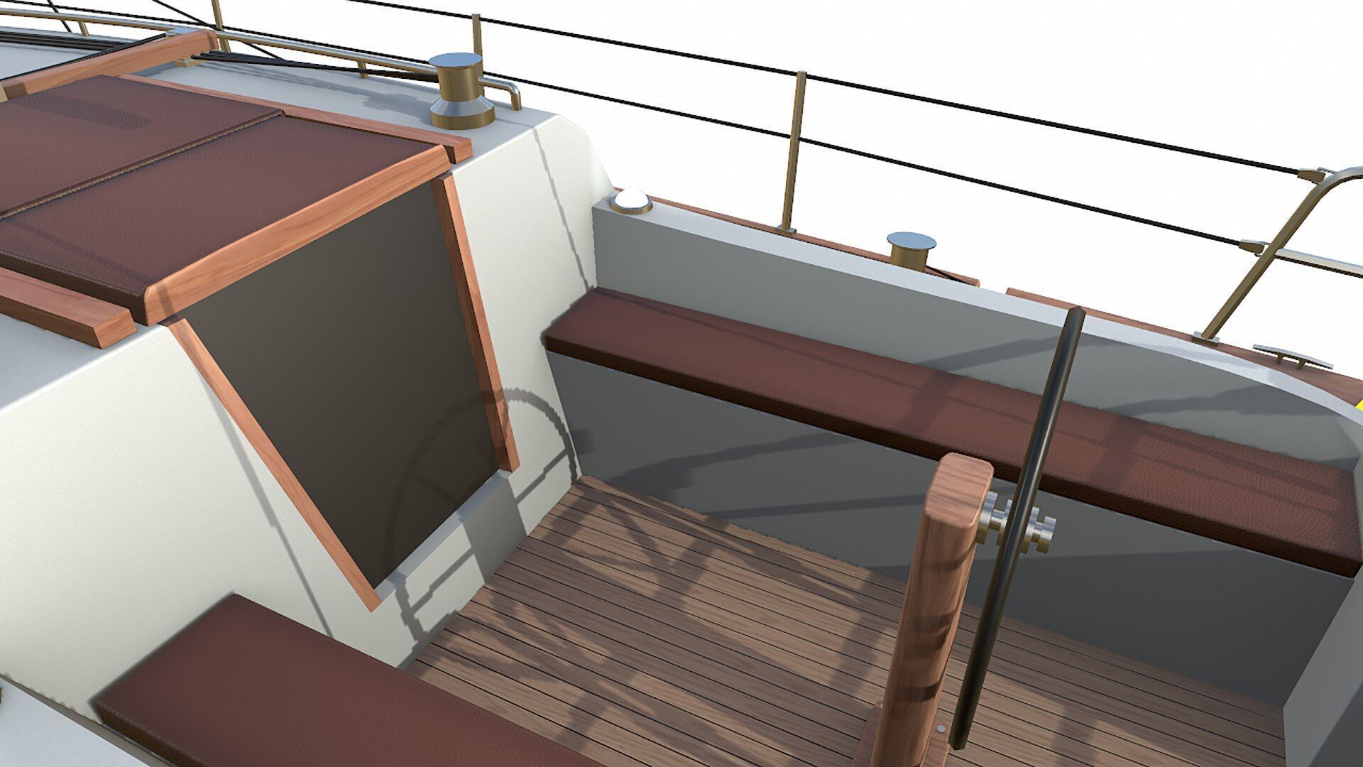 Sailing Yacht  Low-poly PBR Low-poly 3D model_18