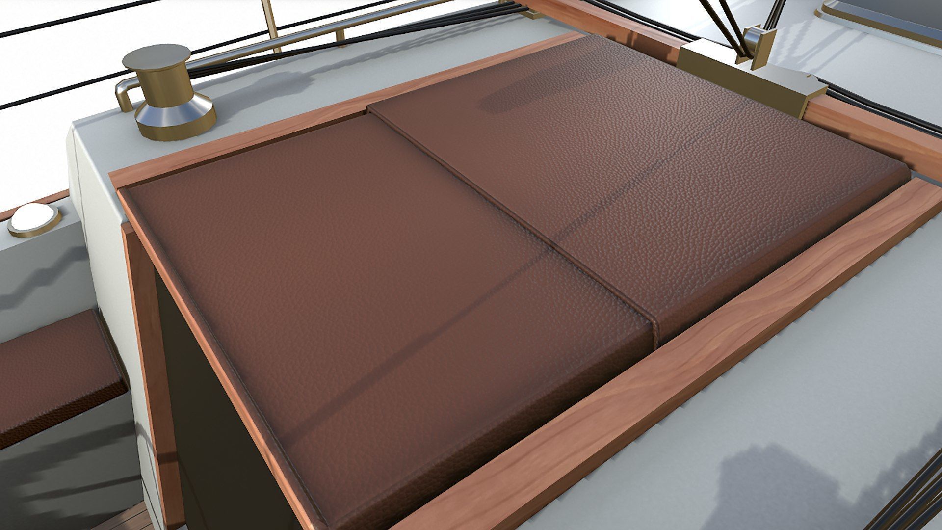 Sailing Yacht  Low-poly PBR Low-poly 3D model_26