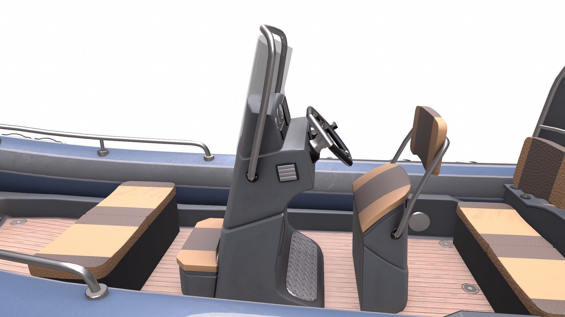 Rigid Inflatable Boat RHIB Low-poly PBR Low-poly 3D model_17