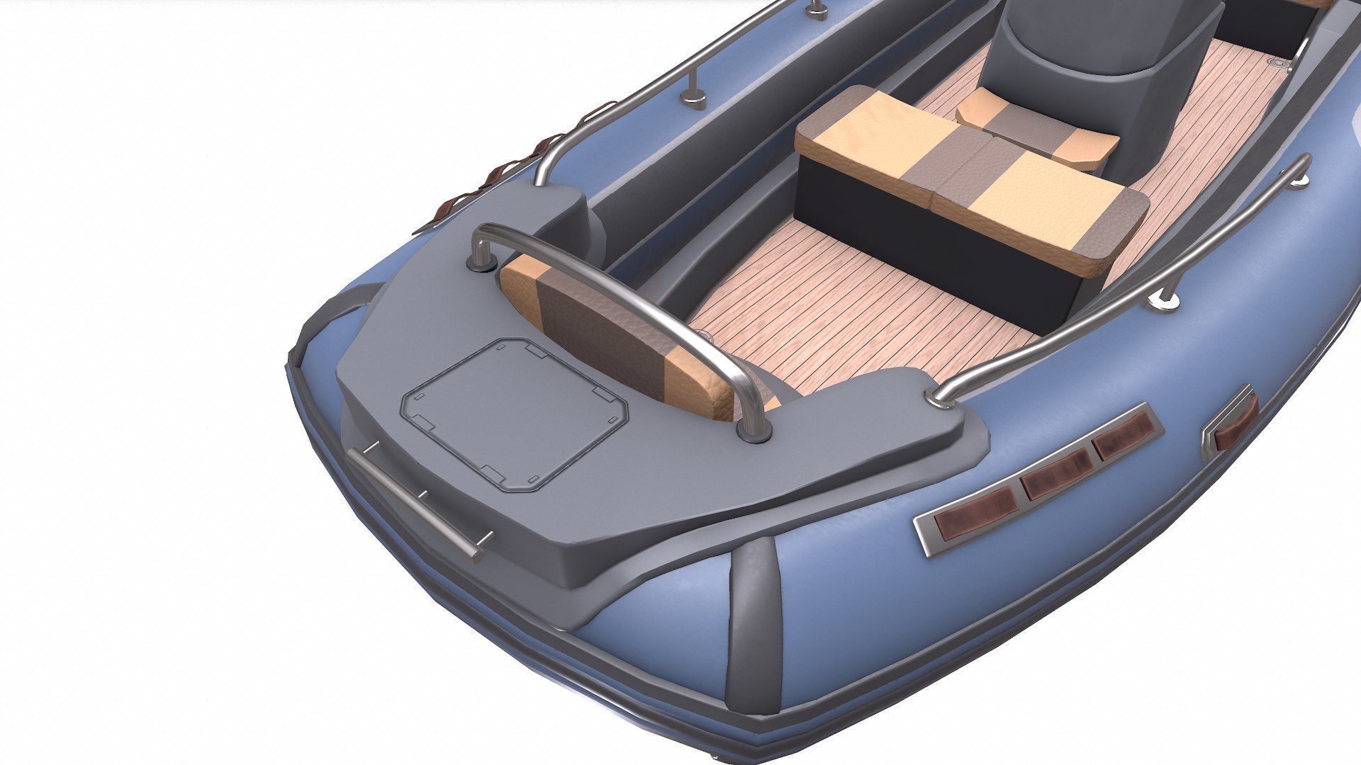 Rigid Inflatable Boat RHIB Low-poly PBR Low-poly 3D model_28