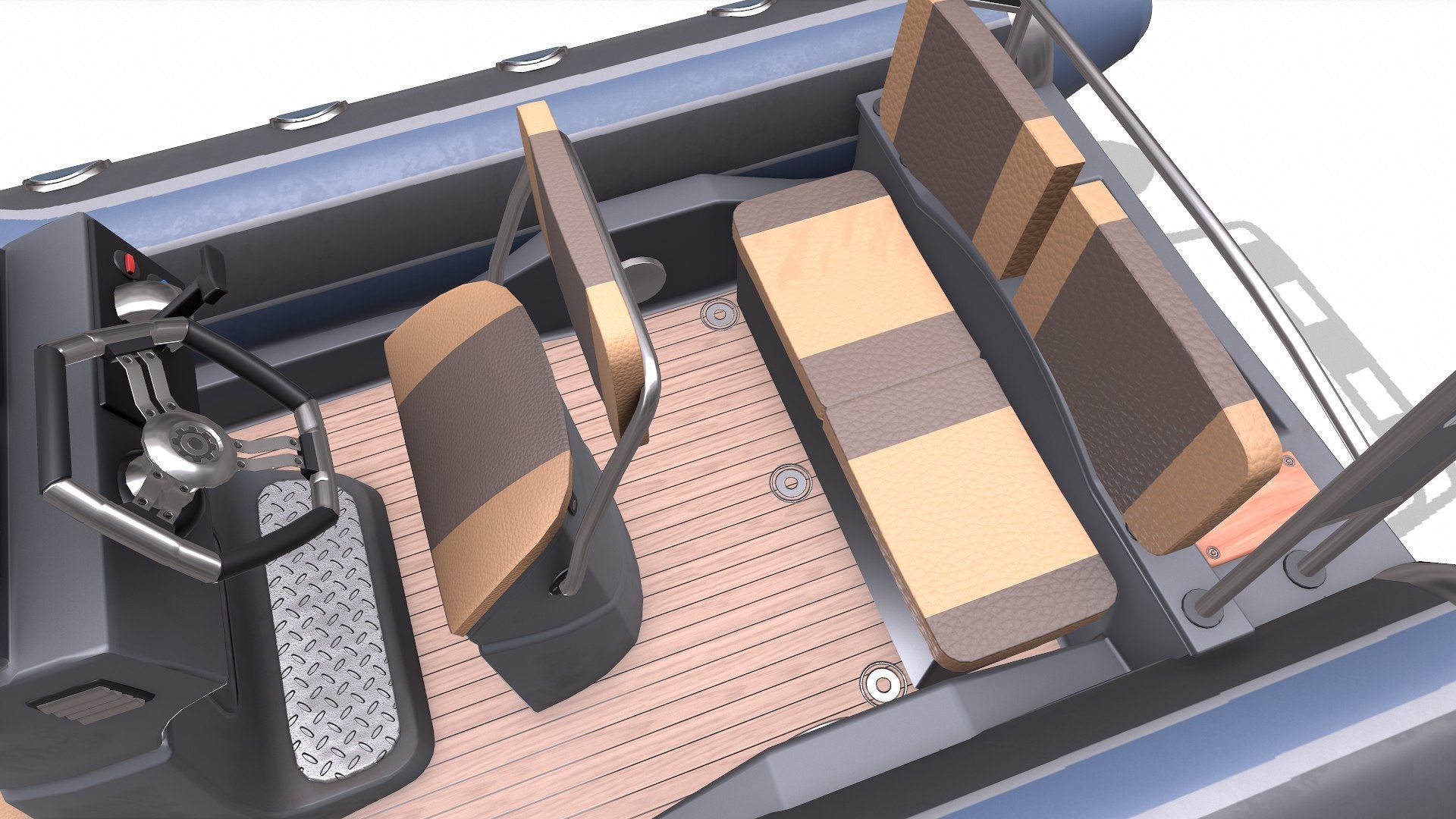 Rigid Inflatable Boat RHIB Low-poly PBR Low-poly 3D model_23