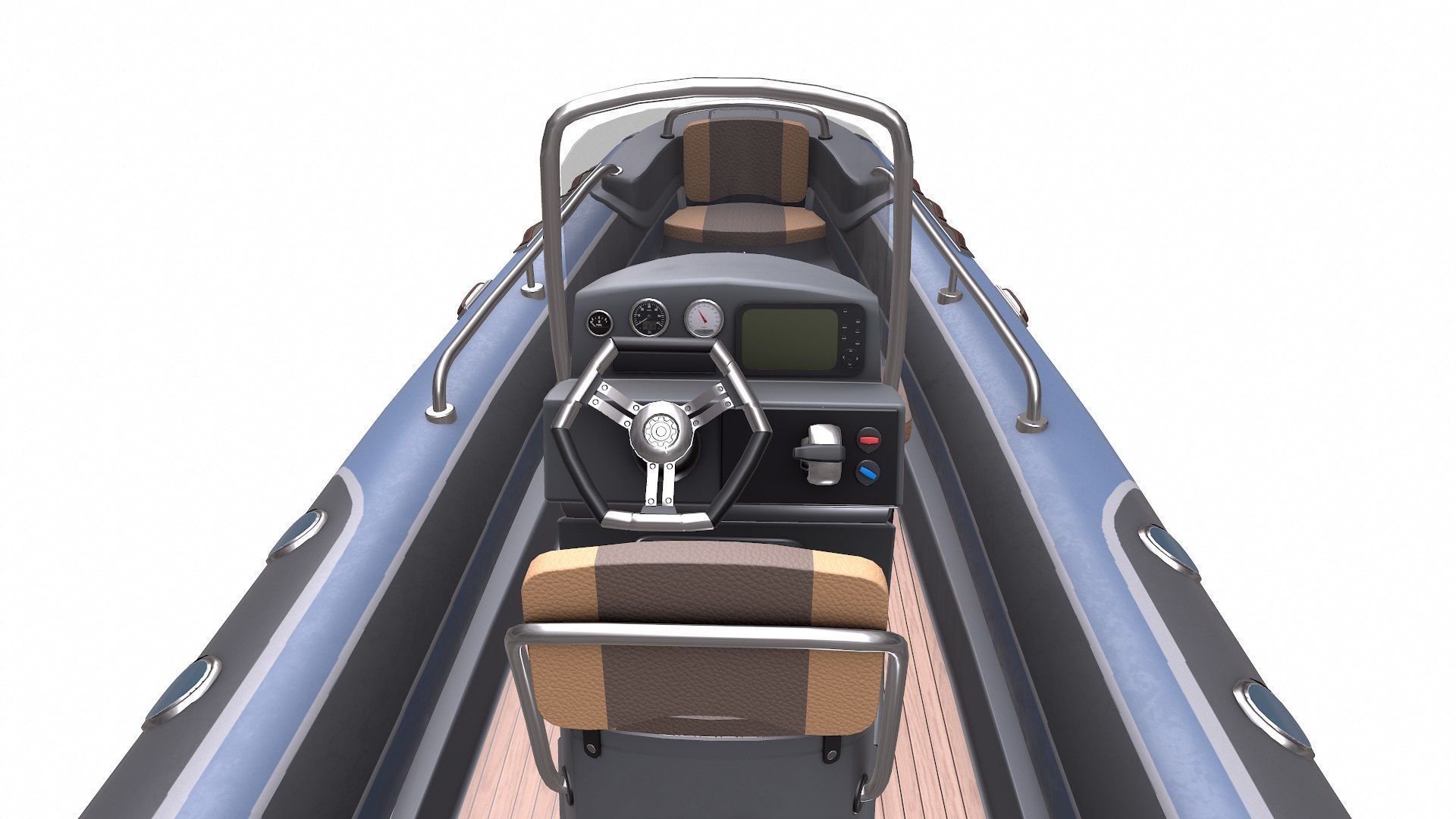 Rigid Inflatable Boat RHIB Low-poly PBR Low-poly 3D model_19