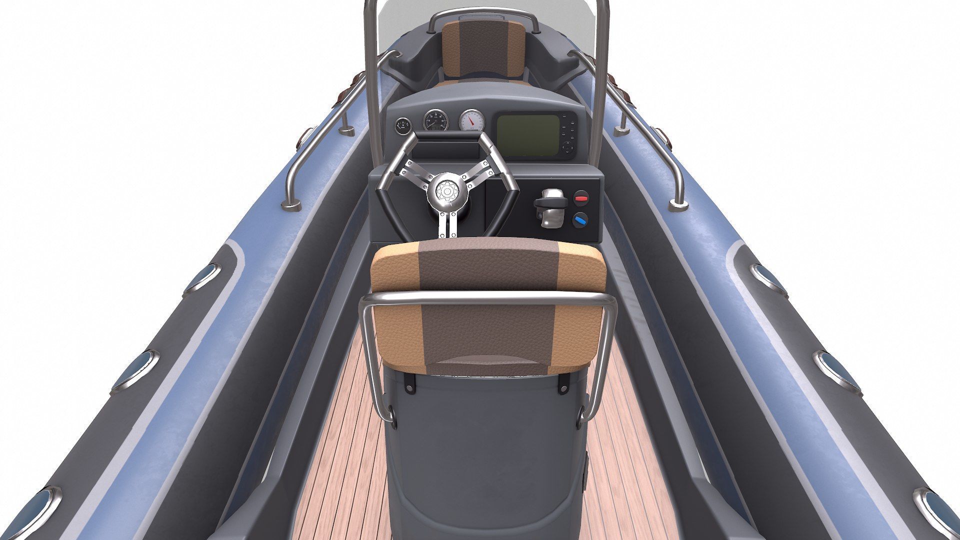 Rigid Inflatable Boat RHIB Low-poly PBR Low-poly 3D model_27