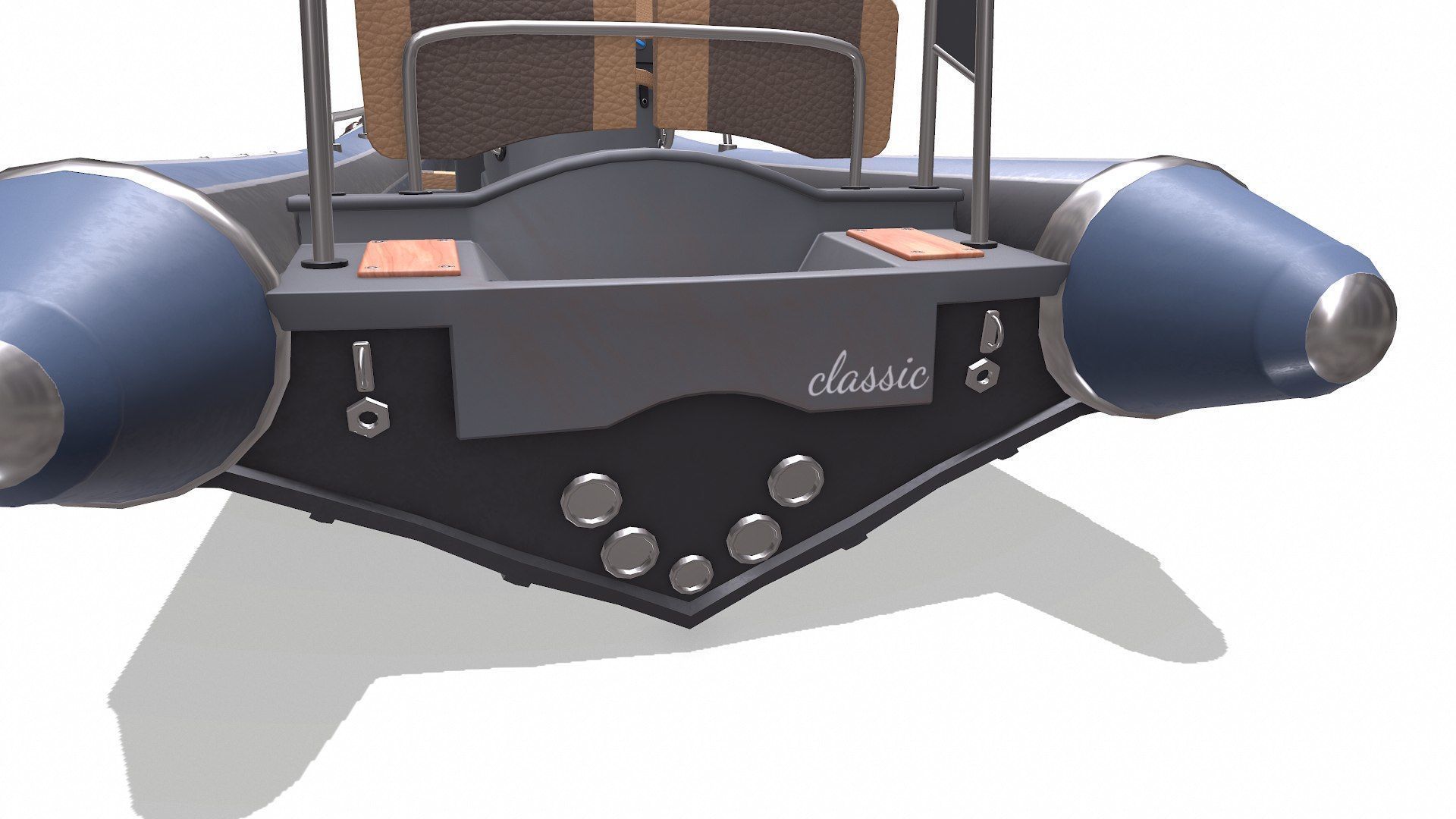 Rigid Inflatable Boat RHIB Low-poly PBR Low-poly 3D model_25