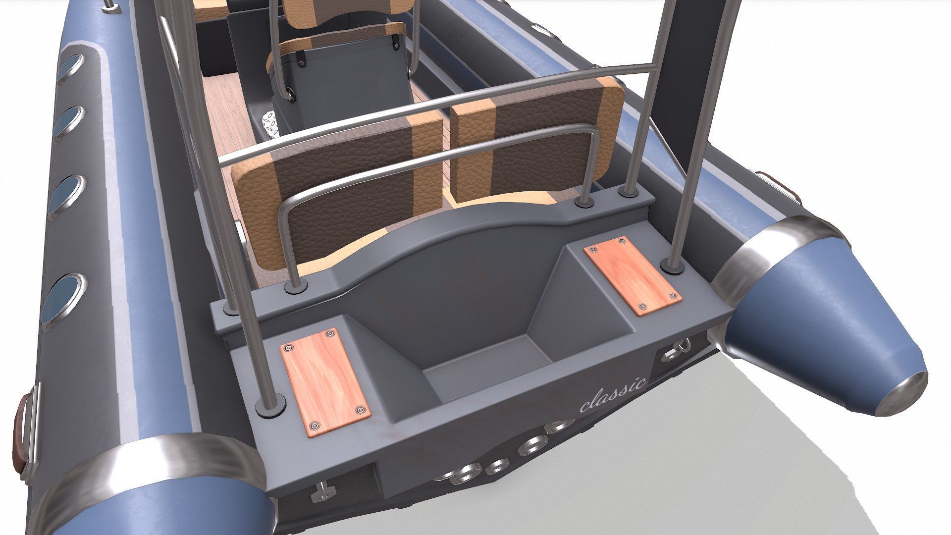 Rigid Inflatable Boat RHIB Low-poly PBR Low-poly 3D model_24