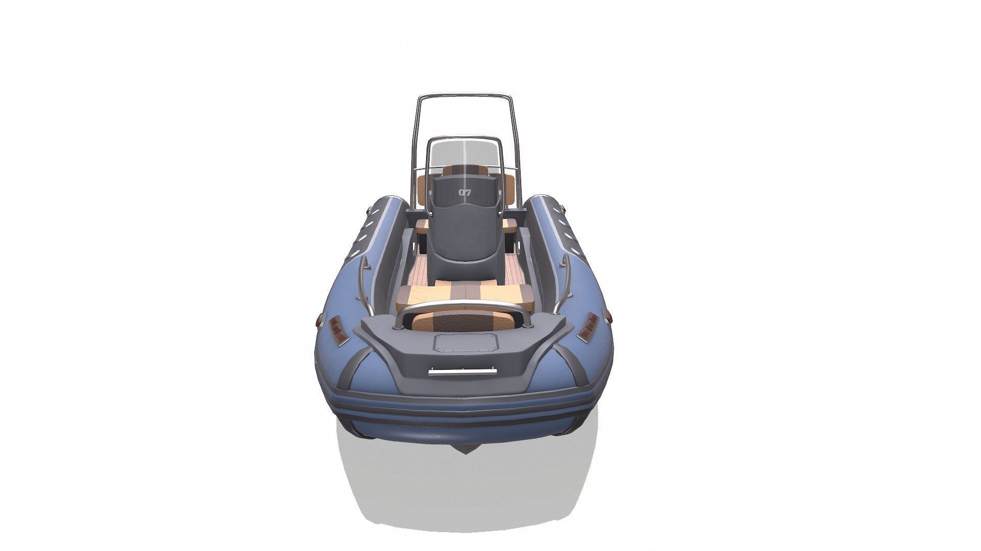 Rigid Inflatable Boat RHIB Low-poly PBR Low-poly 3D model_14
