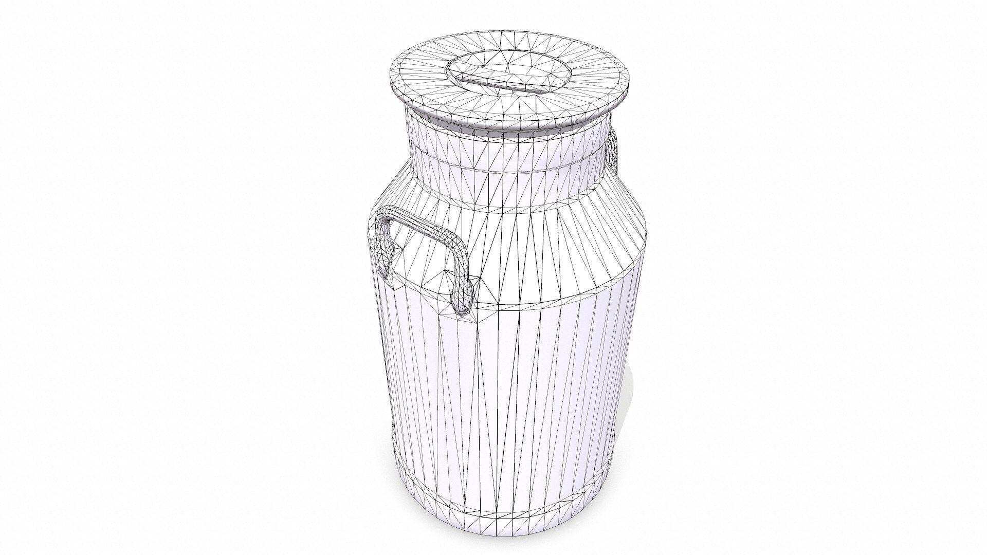 Old Vintage Rusty Milk Can Low-poly PBR Low-poly 3D model_13