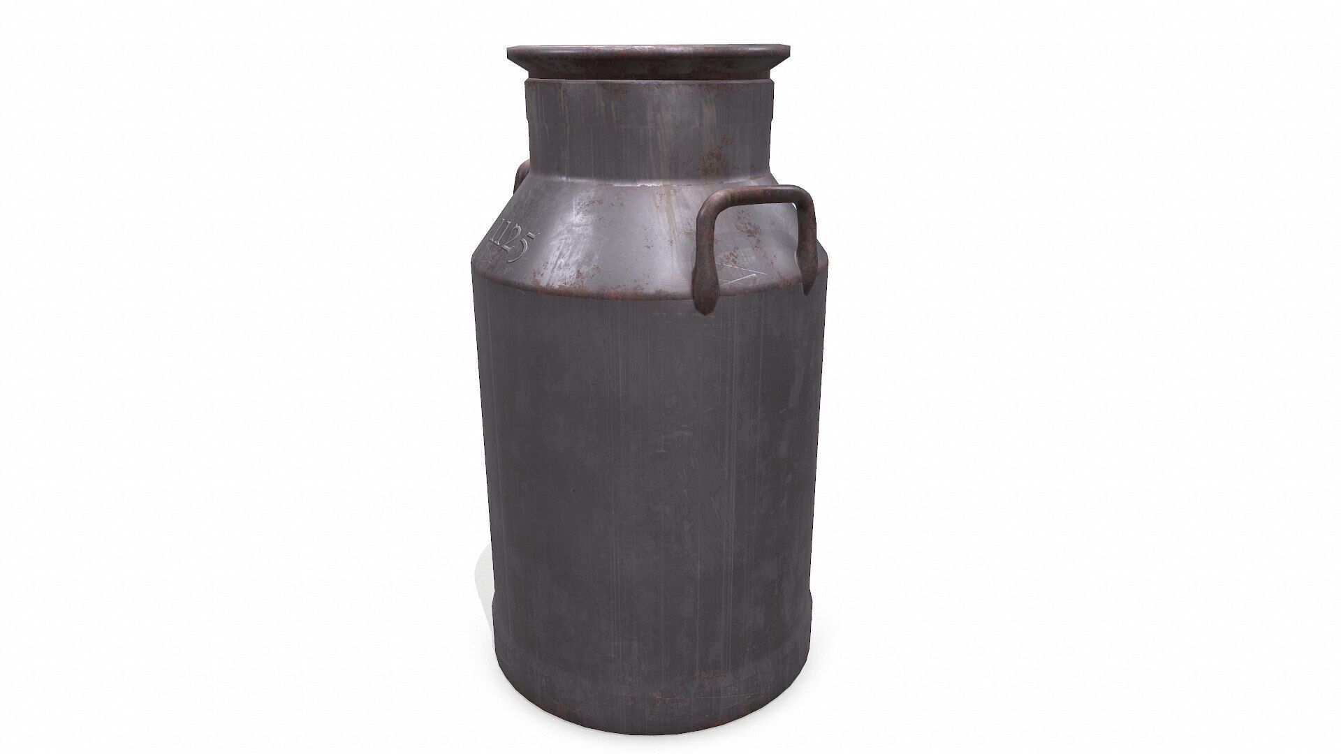 Old Vintage Rusty Milk Can Low-poly PBR Low-poly 3D model_7