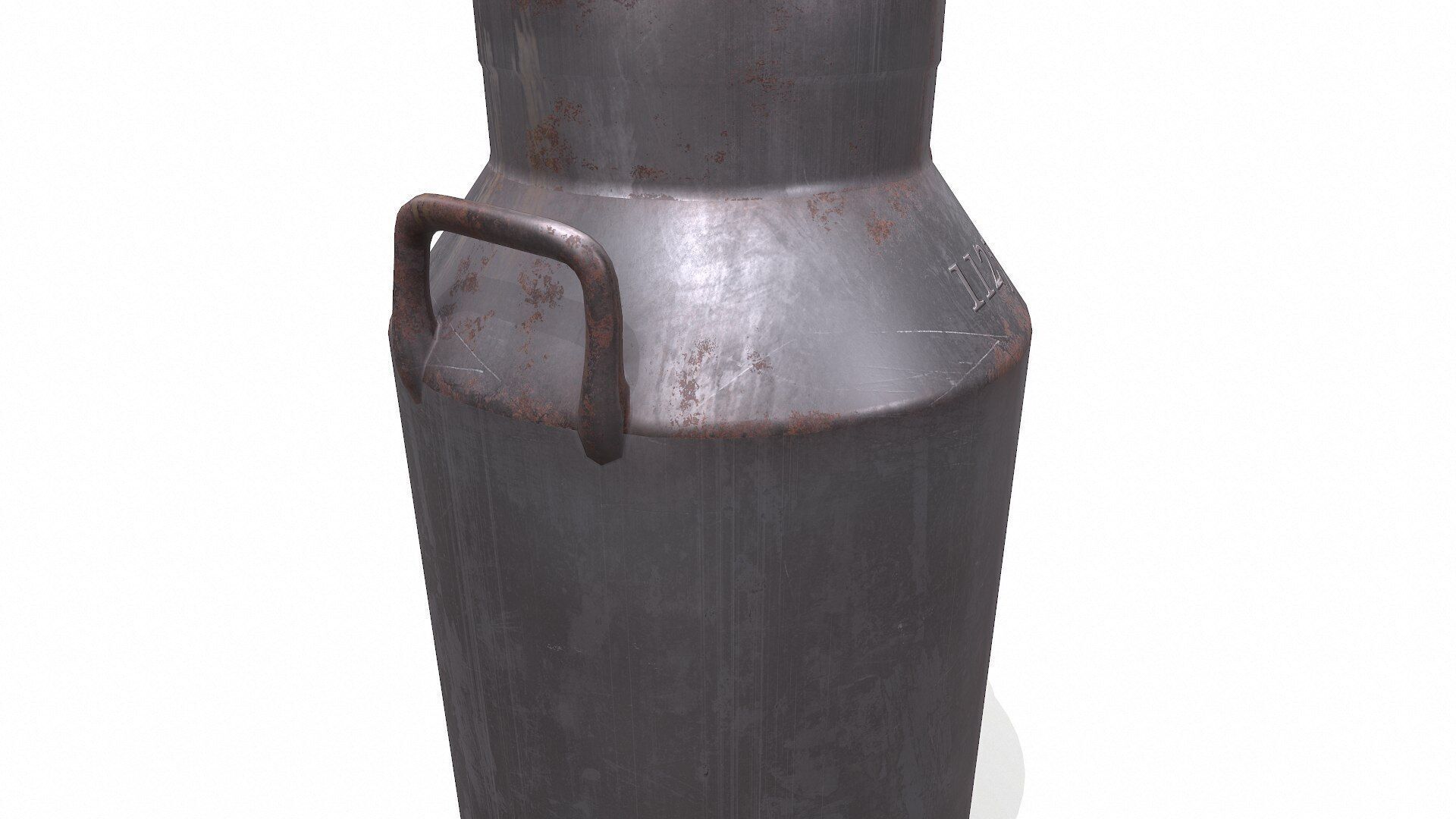 Old Vintage Rusty Milk Can Low-poly PBR Low-poly 3D model_8