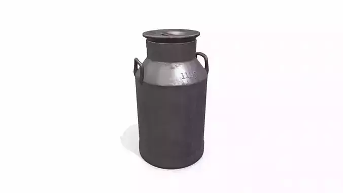 Old Vintage Rusty Milk Can Low-poly PBR Low-poly 3D model