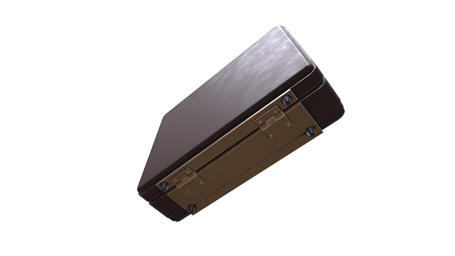 Old Vintage Leather Suitcase Low-poly PBR Low-poly 3D model_17