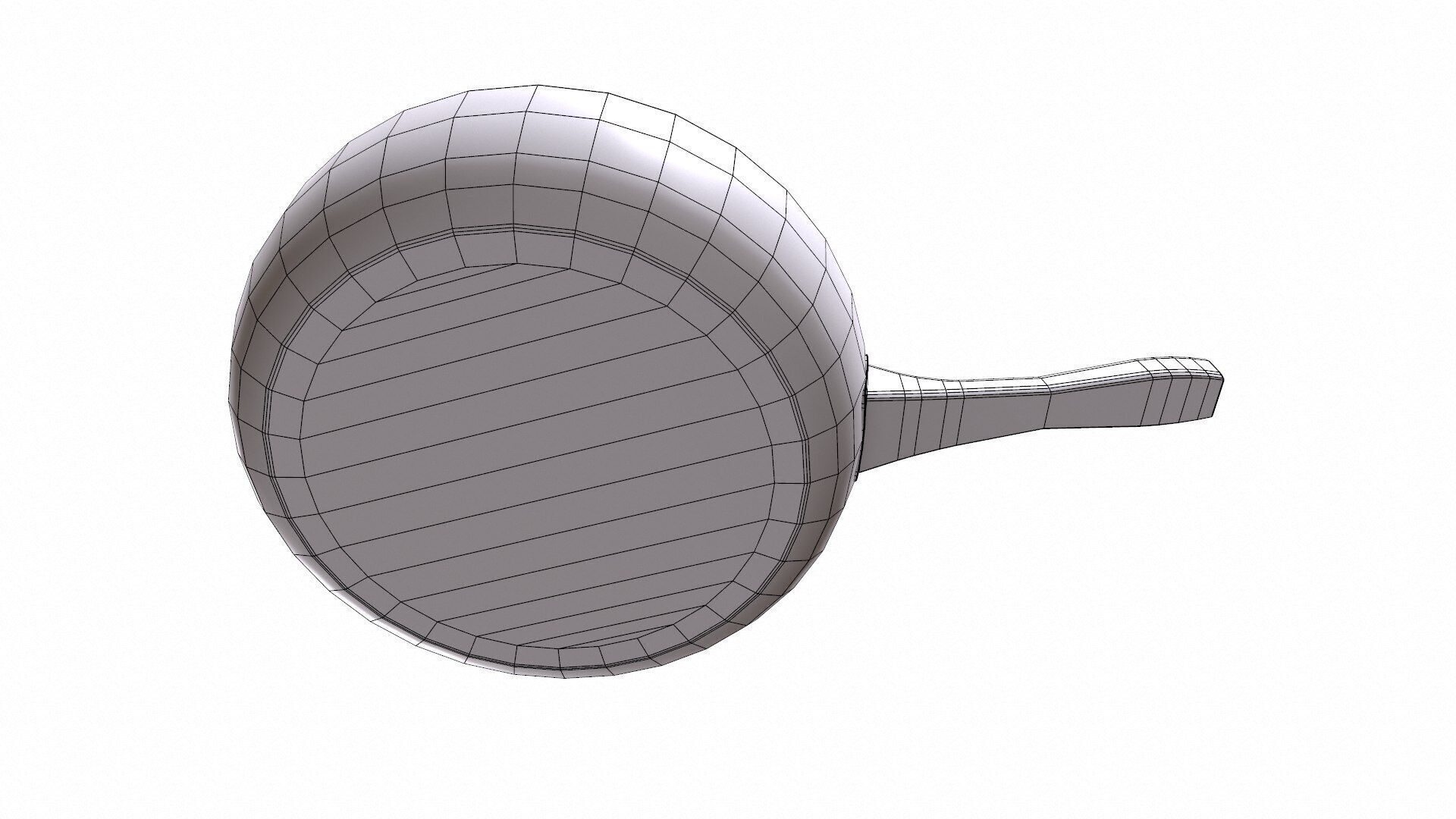 Old Rusty Iron Frying Pan Low-poly PBR Low-poly 3D model_11