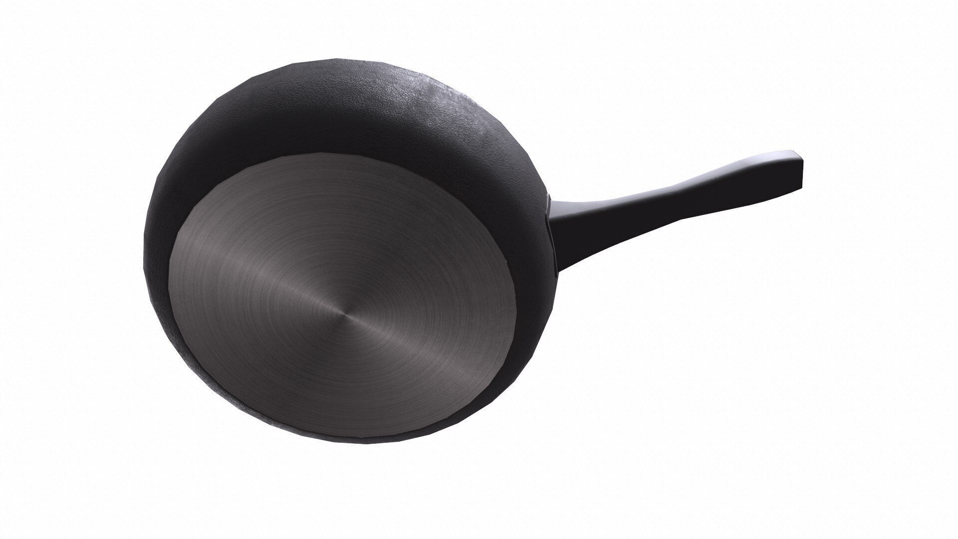 Old Rusty Iron Frying Pan Low-poly PBR Low-poly 3D model_5