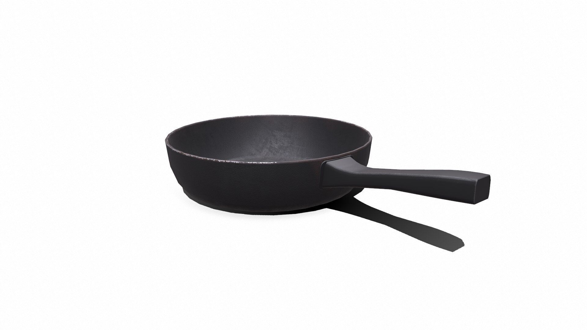 Old Rusty Iron Frying Pan Low-poly PBR Low-poly 3D model_3