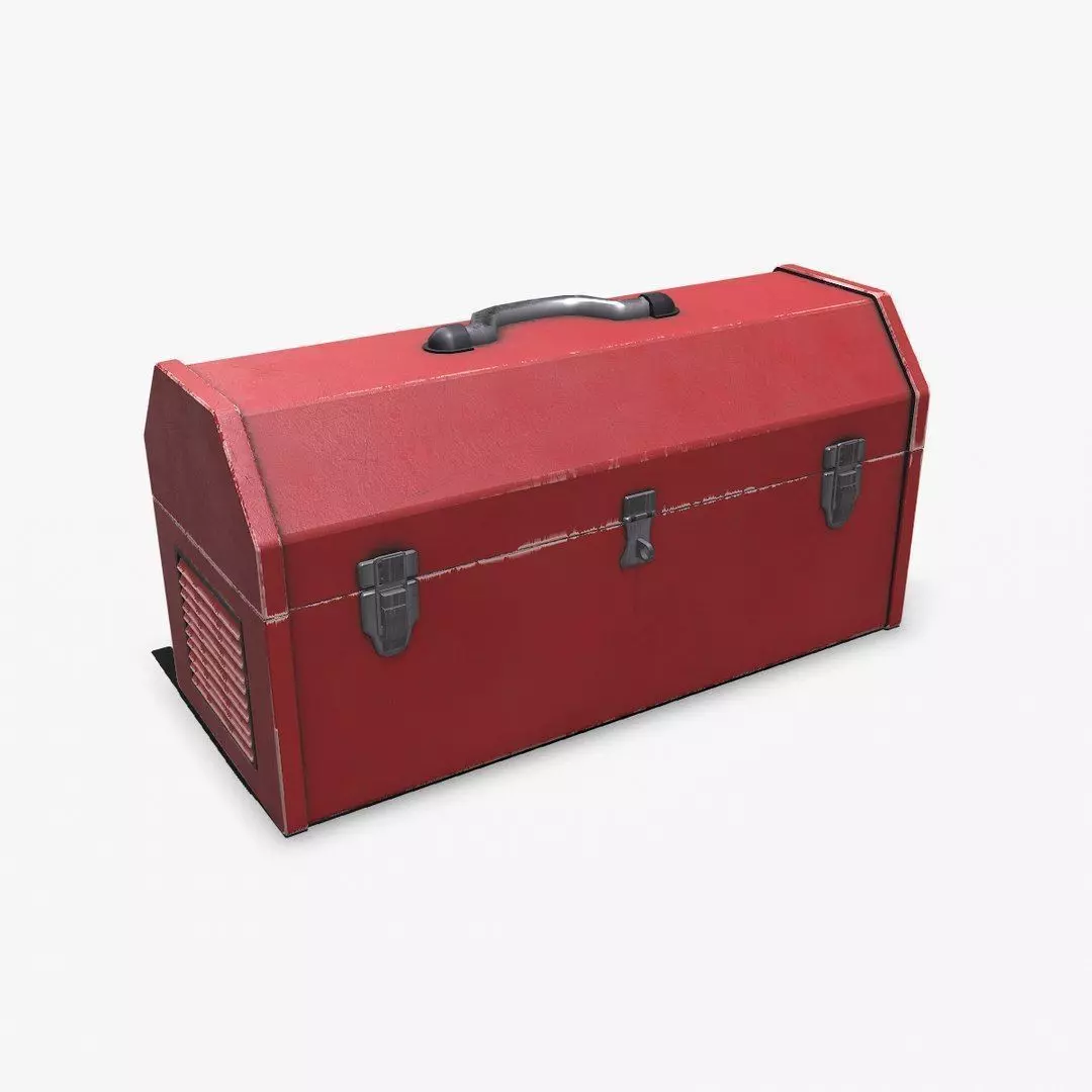 Old Metal Tool Box Low-poly PBR Free low-poly 3D model