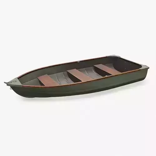 Old Metal Rowboat Low-poly PBR