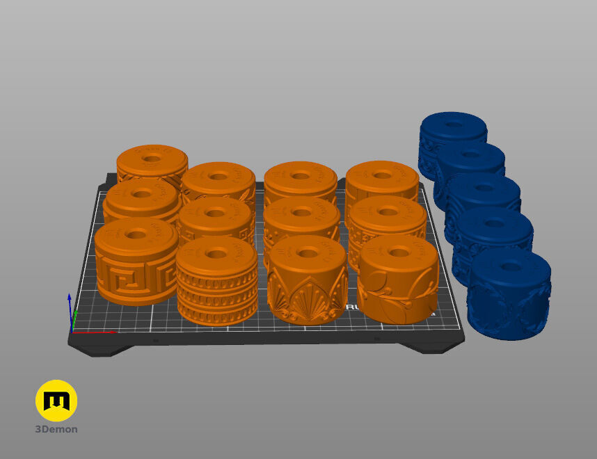 Texture Rollers Greek Patterns 3D print model_5