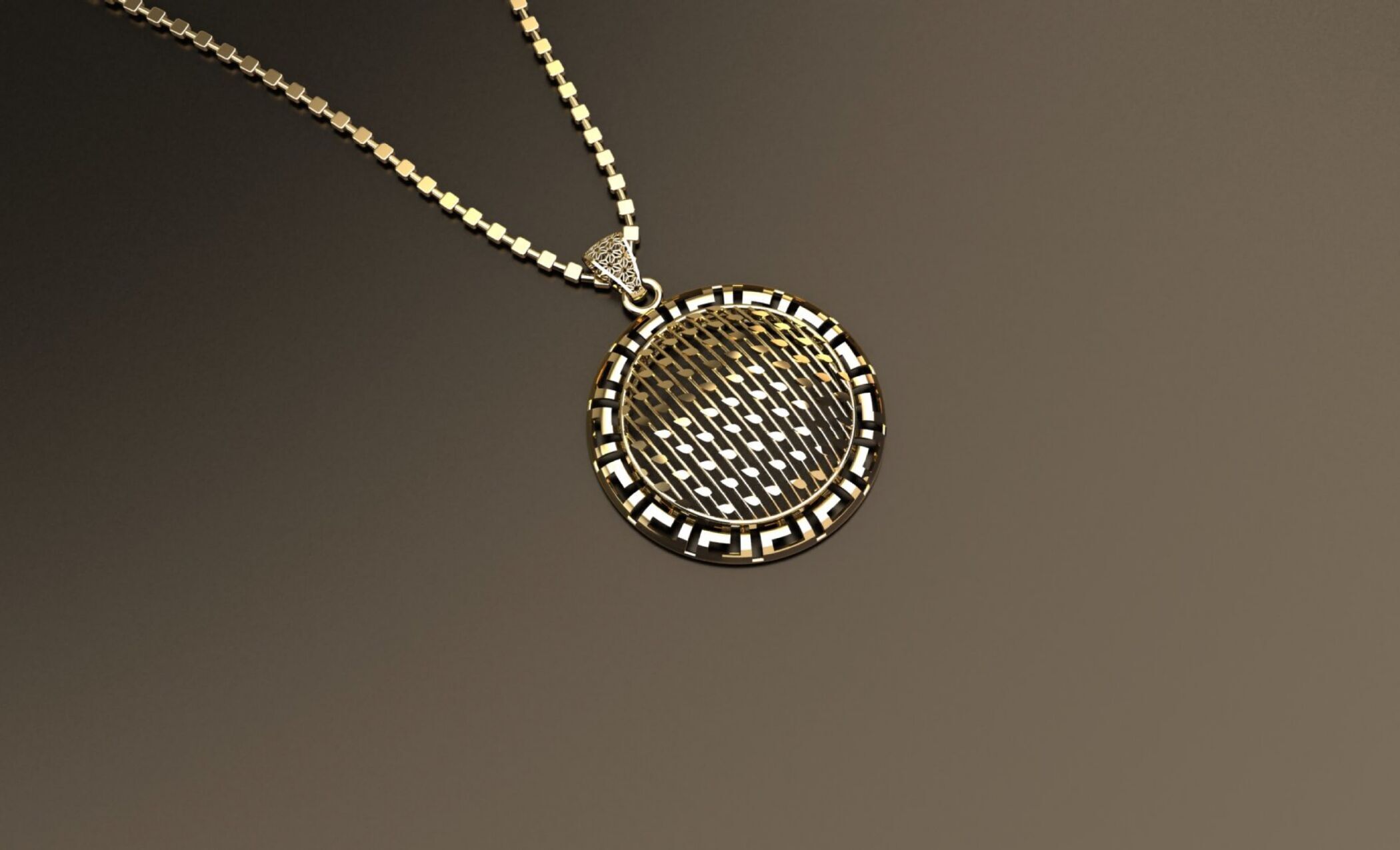 42 intricate jali-style pendant designs 3D print model_34
