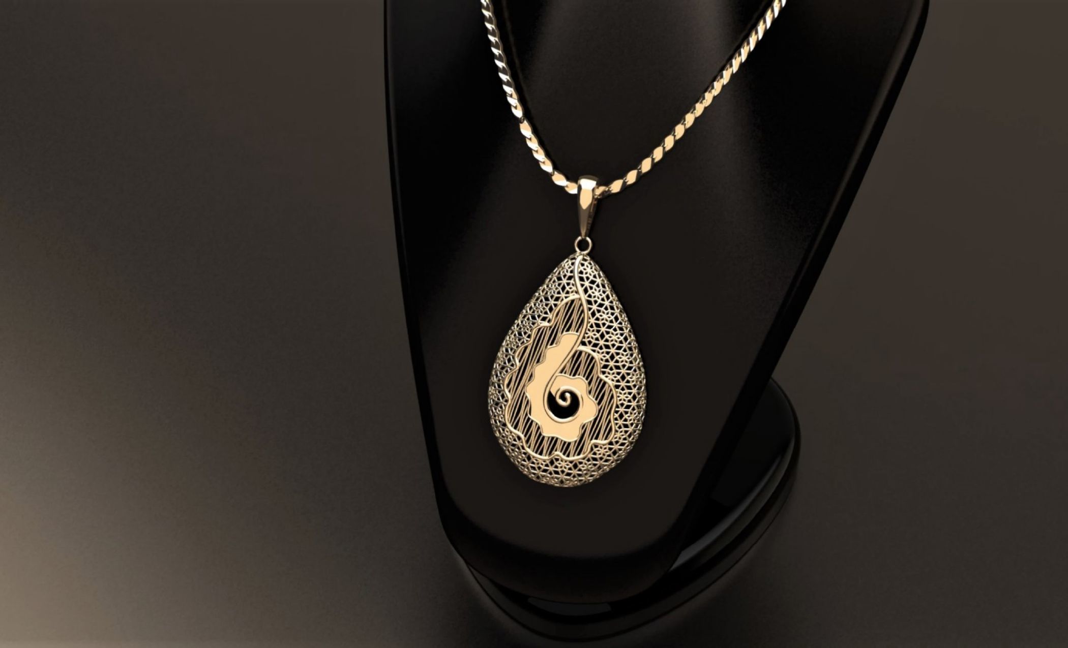 42 intricate jali-style pendant designs 3D print model_37