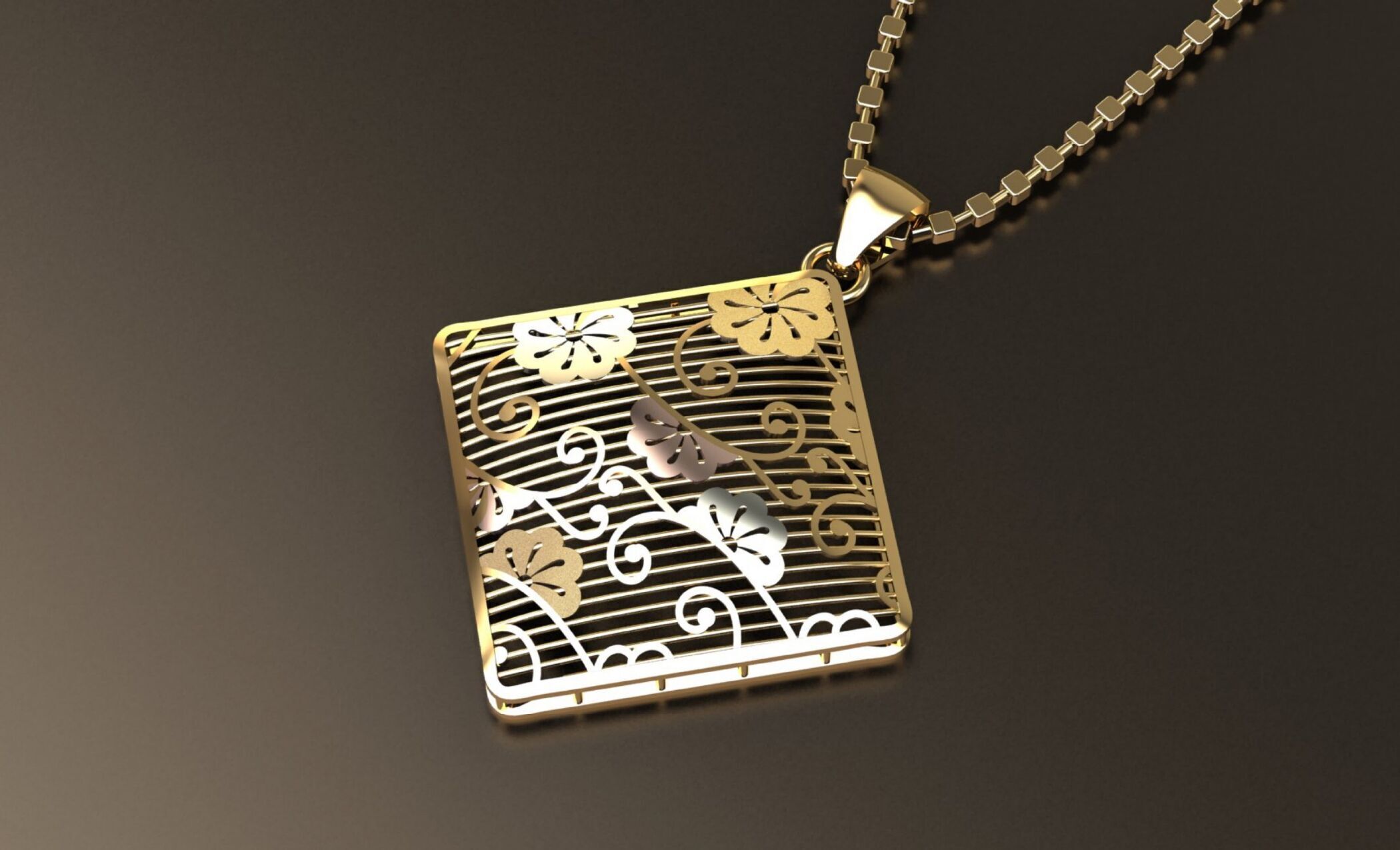 42 intricate jali-style pendant designs 3D print model_8