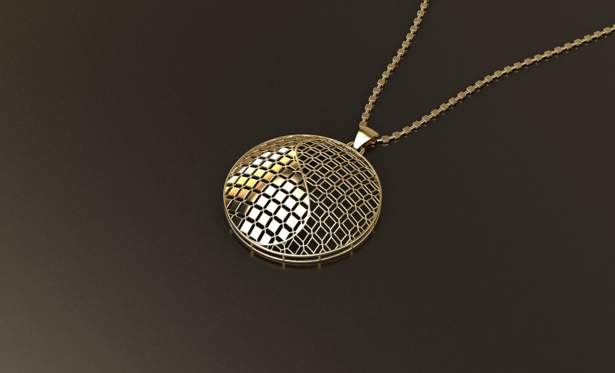 42 intricate jali-style pendant designs 3D print model_21