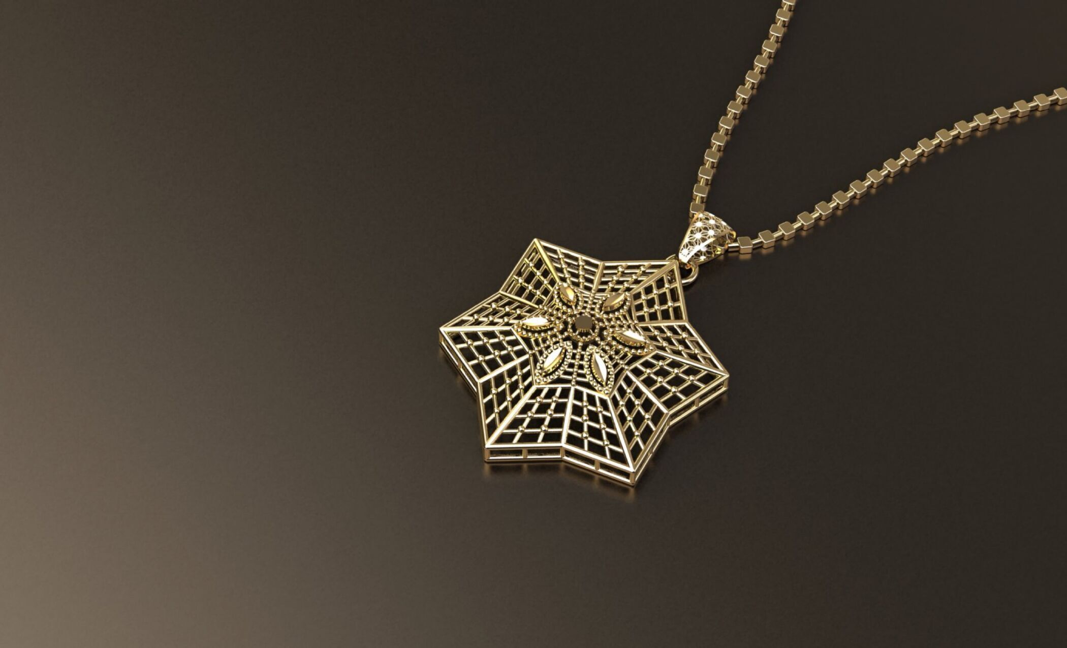 42 intricate jali-style pendant designs 3D print model_24