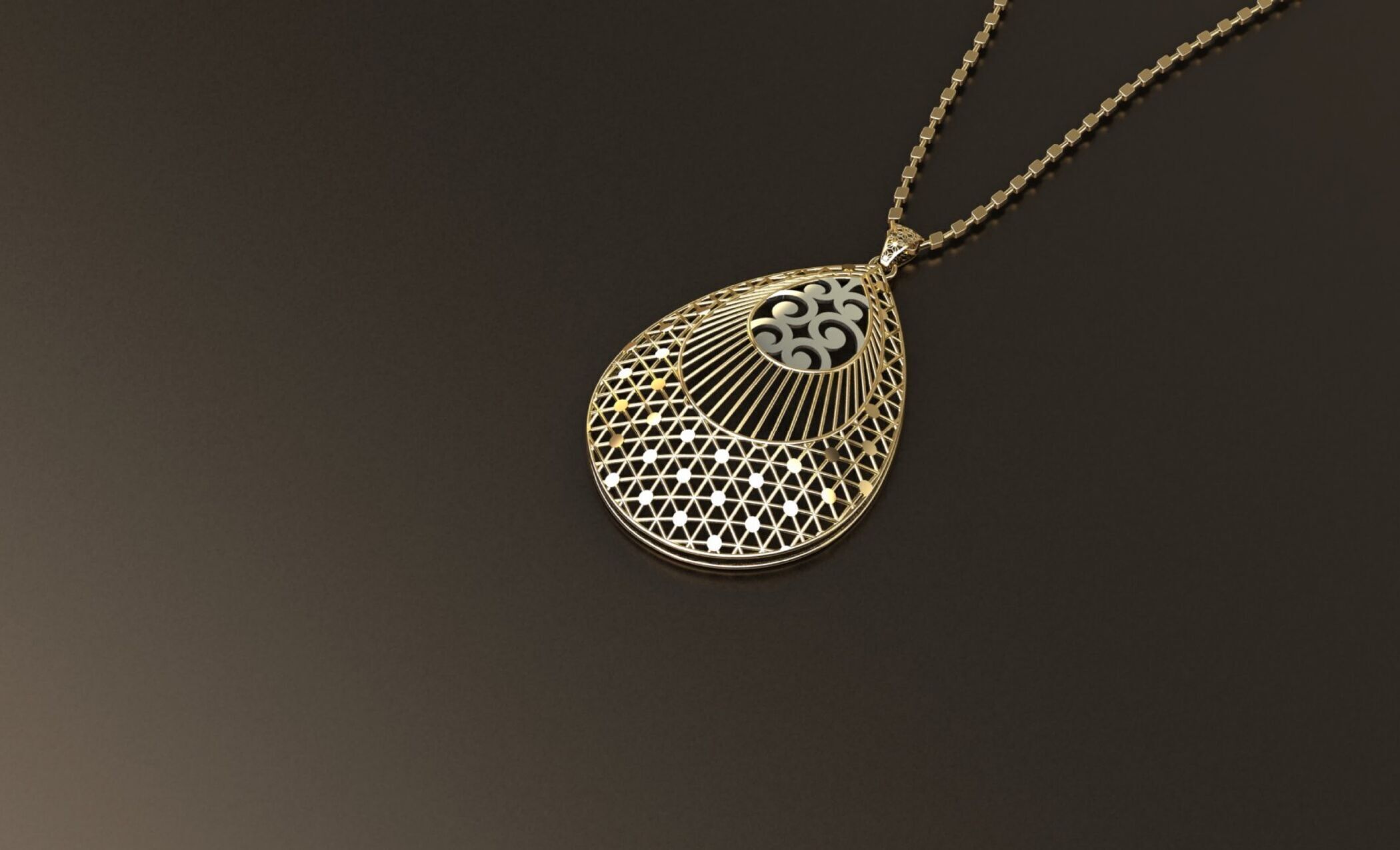 42 intricate jali-style pendant designs 3D print model_29