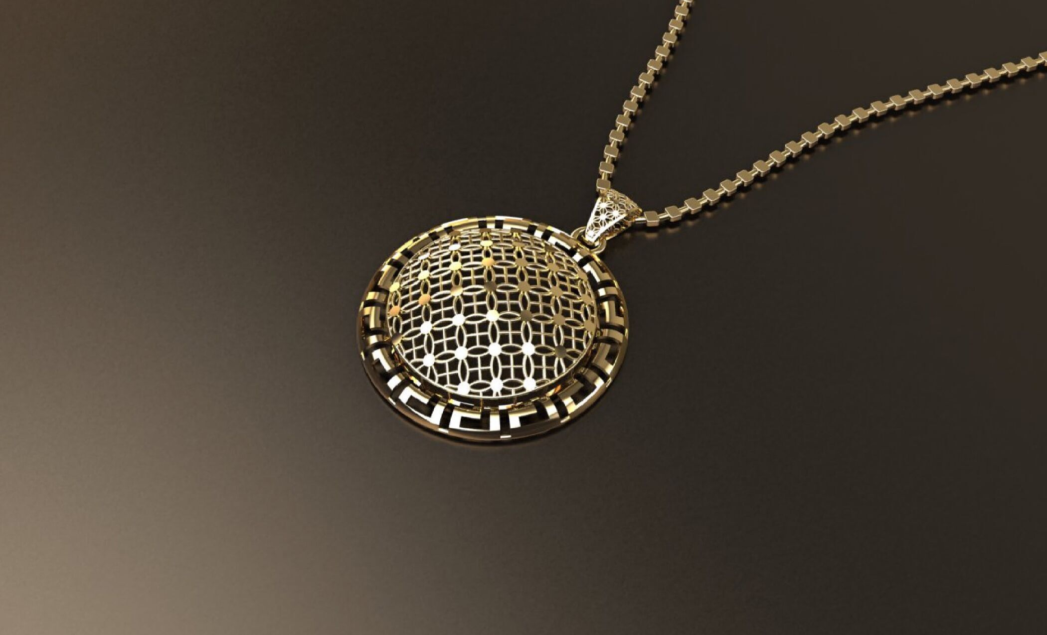 42 intricate jali-style pendant designs 3D print model_27