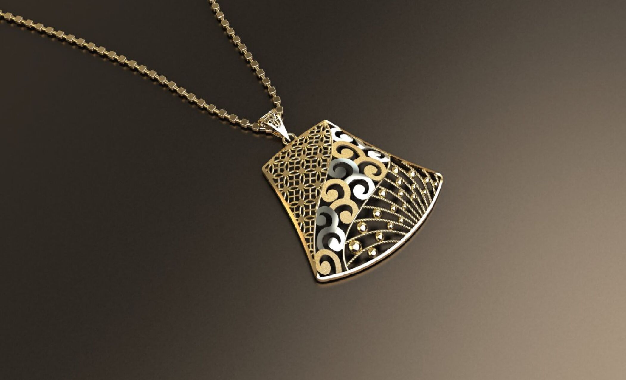 42 intricate jali-style pendant designs 3D print model_32