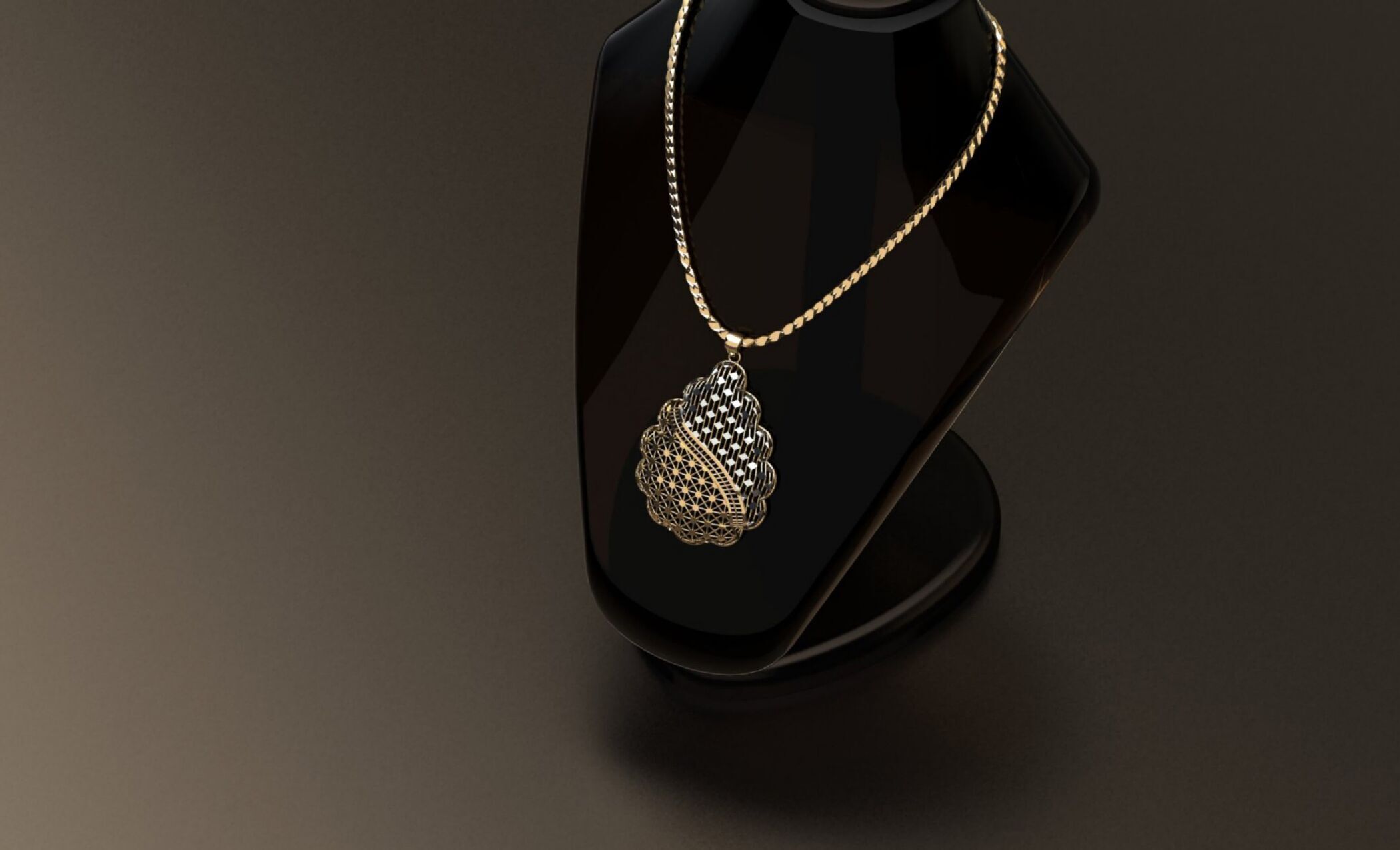 42 intricate jali-style pendant designs 3D print model_35