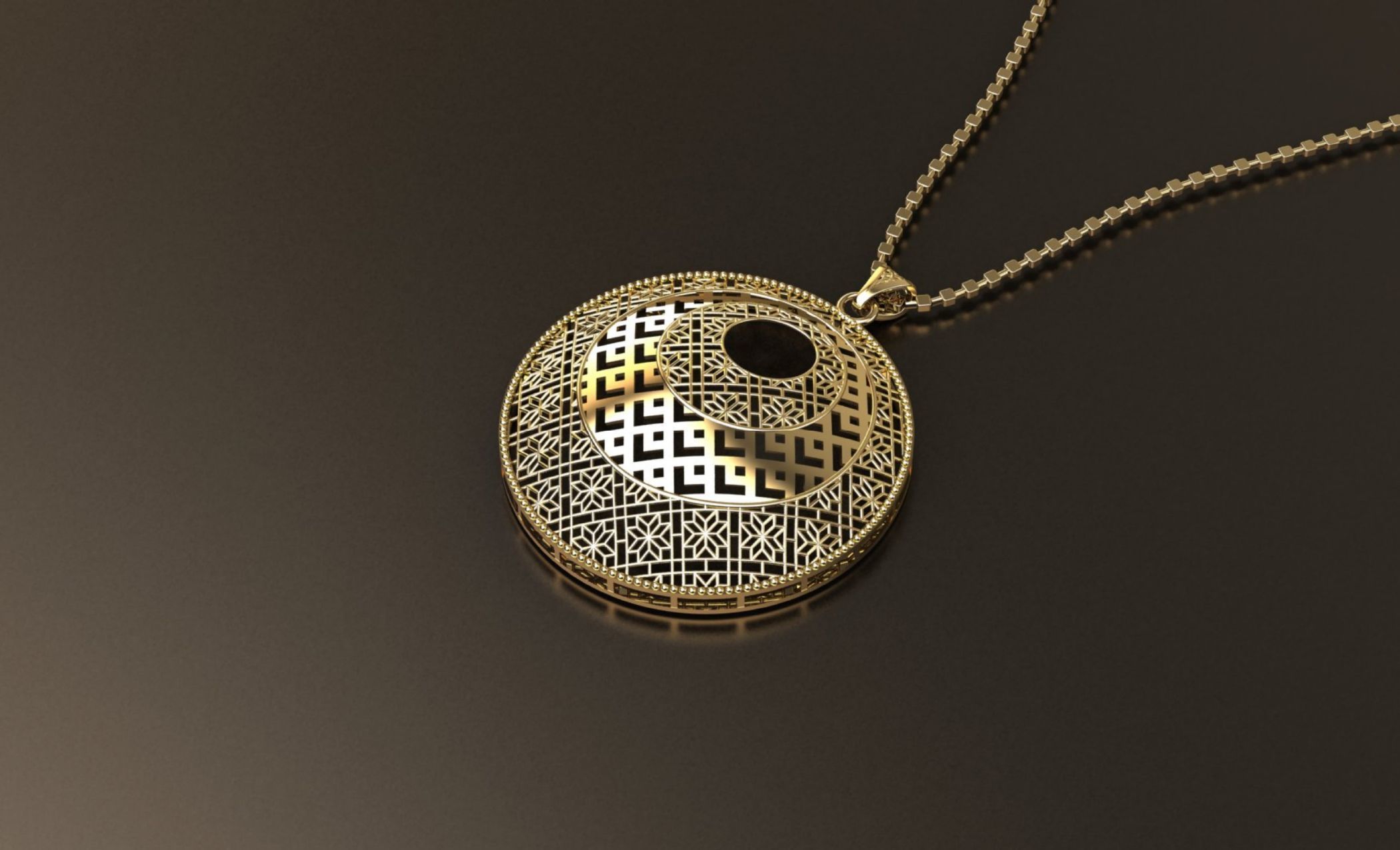 42 intricate jali-style pendant designs 3D print model_3