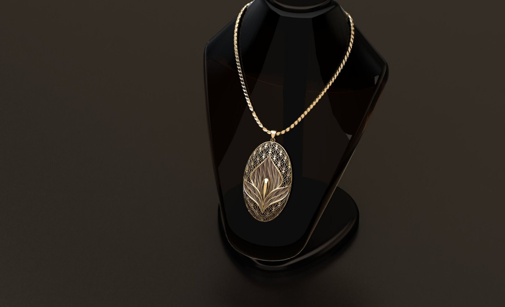 42 intricate jali-style pendant designs 3D print model_36