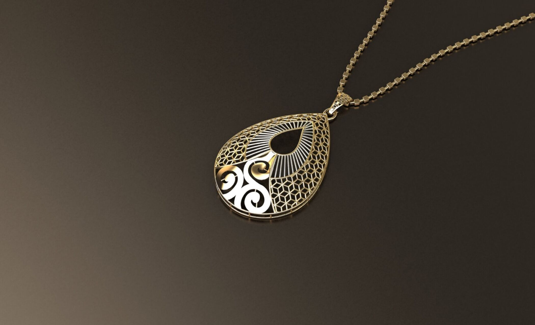 42 intricate jali-style pendant designs 3D print model_30