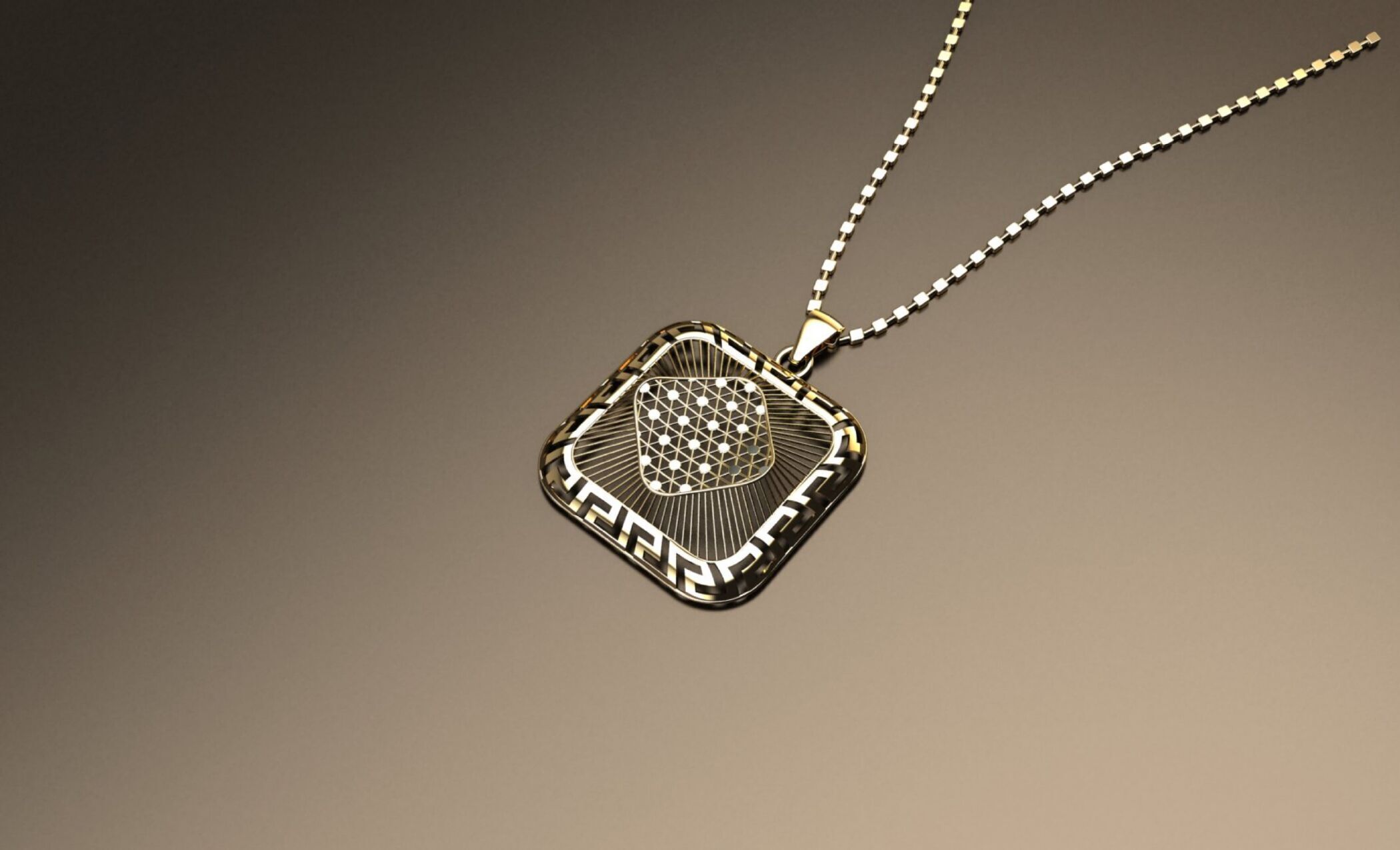 42 intricate jali-style pendant designs 3D print model_22